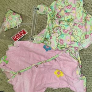 NWT Infant Girls 3 Piece Swim Set 24 Mo